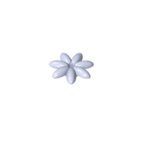 Gobricks,Plant, Outdoor Accessory Kit, Flower with 7 Thin Petals and Pin,95832,93081e