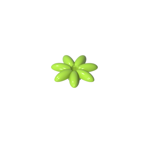 Gobricks,Plant, Outdoor Accessory Kit, Flower with 7 Thin Petals and Pin,95832,93081e
