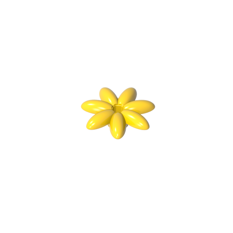Gobricks,Plant, Outdoor Accessory Kit, Flower with 7 Thin Petals and Pin,95832,93081e
