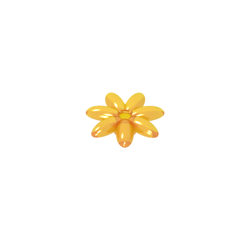 Gobricks,Plant, Outdoor Accessory Kit, Flower with 7 Thin Petals and Pin,95832,93081e