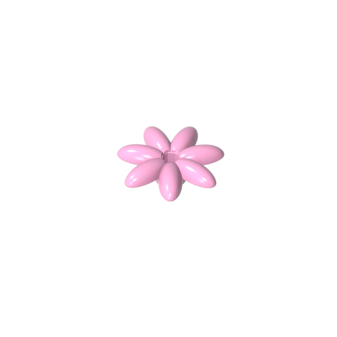 Gobricks,Plant, Outdoor Accessory Kit, Flower with 7 Thin Petals and Pin,95832,93081e