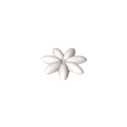 Gobricks,Plant, Outdoor Accessory Kit, Flower with 7 Thin Petals and Pin,95832,93081e