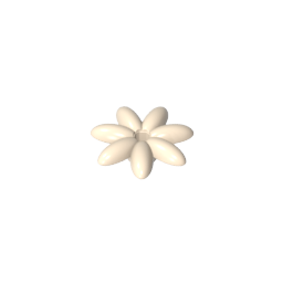 Gobricks,Plant, Outdoor Accessory Kit, Flower with 7 Thin Petals and Pin,95832,93081e
