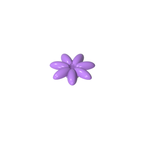 Gobricks,Plant, Outdoor Accessory Kit, Flower with 7 Thin Petals and Pin,95832,93081e