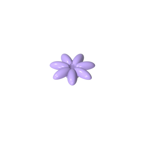 Gobricks,Plant, Outdoor Accessory Kit, Flower with 7 Thin Petals and Pin,95832,93081e