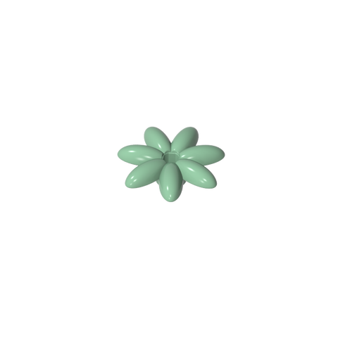 Gobricks,Plant, Outdoor Accessory Kit, Flower with 7 Thin Petals and Pin,95832,93081e