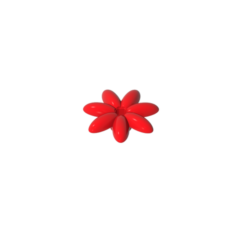 Gobricks,Plant, Outdoor Accessory Kit, Flower with 7 Thin Petals and Pin,95832,93081e