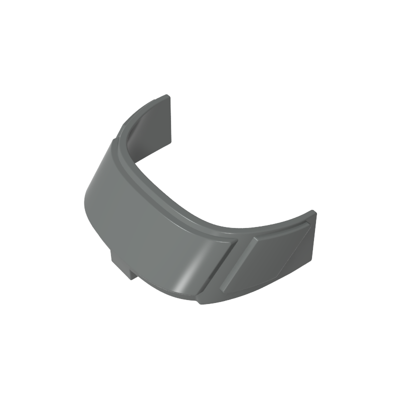 Gobricks,Glass for Aircraft Fuselage Curved Forward 6 x 10 Top,87612