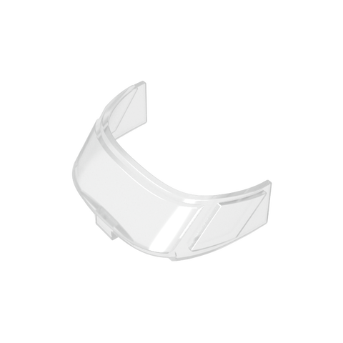 Gobricks,Glass for Aircraft Fuselage Curved Forward 6 x 10 Top,87612