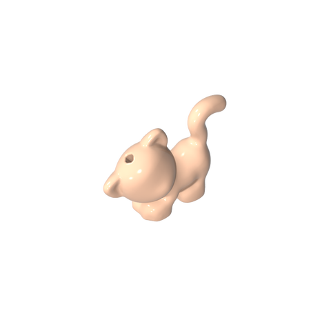 Gobricks,Animal, Cat, Standing, Looking Left [Plain],93089