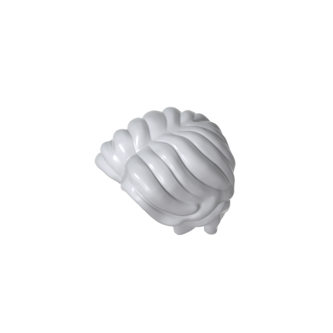 Gobricks,Minifig Hair Short Wavy with Center Part,26139