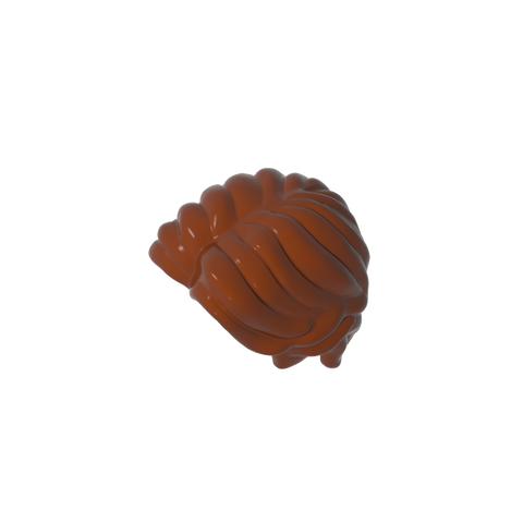 Gobricks,Minifig Hair Short Wavy with Center Part,26139