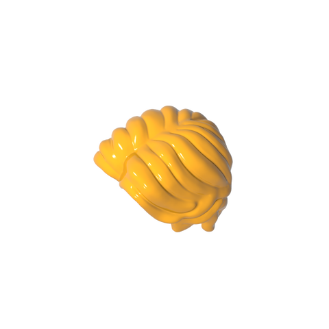 Gobricks,Minifig Hair Short Wavy with Center Part,26139