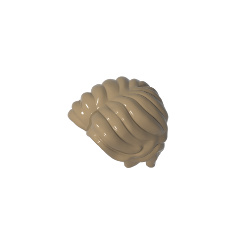 Gobricks,Minifig Hair Short Wavy with Center Part,26139