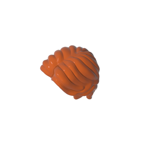 Gobricks,Minifig Hair Short Wavy with Center Part,26139
