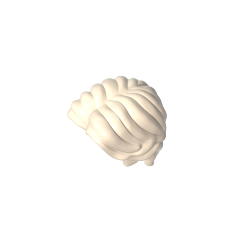 Gobricks,Minifig Hair Short Wavy with Center Part,26139