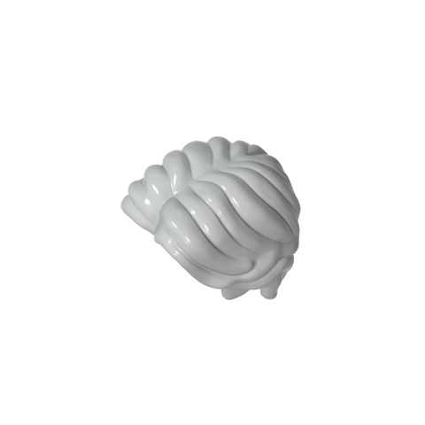Gobricks,Minifig Hair Short Wavy with Center Part,26139