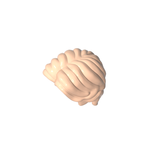 Gobricks,Minifig Hair Short Wavy with Center Part,26139