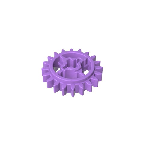 Gobricks,20 tooth gear with shaft hole,69779