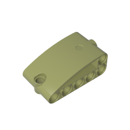 Gobricks,3x5 thick curved hole arm,80285