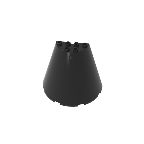 Gobricks,8x4x6 semi-conical wall,48310