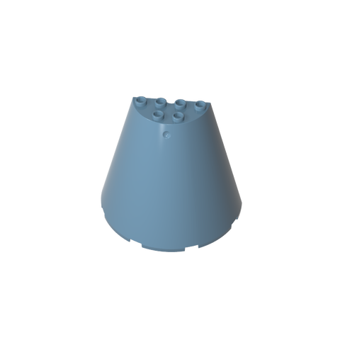 Gobricks,8x4x6 semi-conical wall,48310