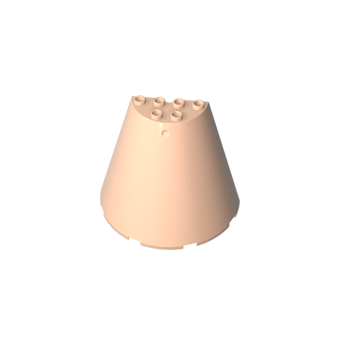 Gobricks,8x4x6 semi-conical wall,48310