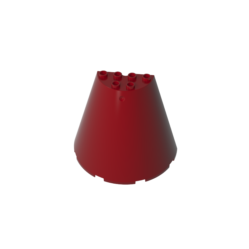Gobricks,8x4x6 semi-conical wall,48310