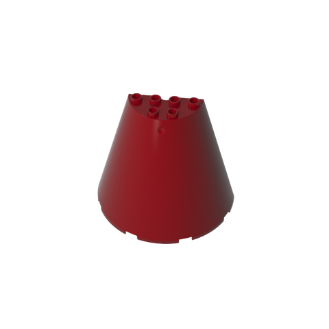 Gobricks,8x4x6 semi-conical wall,48310