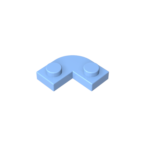 Gobricks,Plate 2 x 2 Round Corner with 1 x 1 Cutout,79491