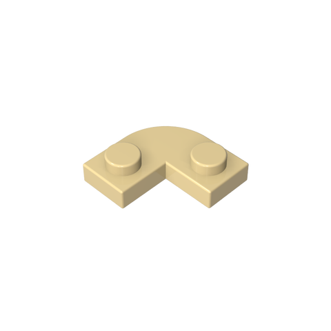 Gobricks,Plate 2 x 2 Round Corner with 1 x 1 Cutout,79491