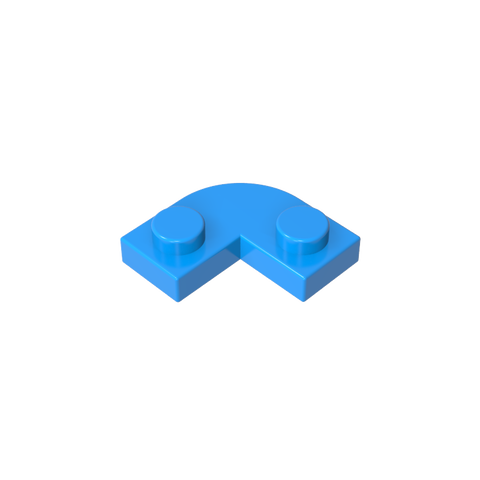 Gobricks,Plate 2 x 2 Round Corner with 1 x 1 Cutout,79491