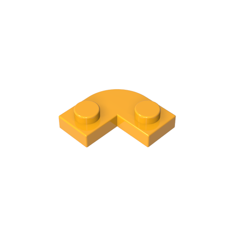 Gobricks,Plate 2 x 2 Round Corner with 1 x 1 Cutout,79491