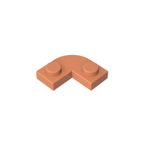 Gobricks,Plate 2 x 2 Round Corner with 1 x 1 Cutout,79491