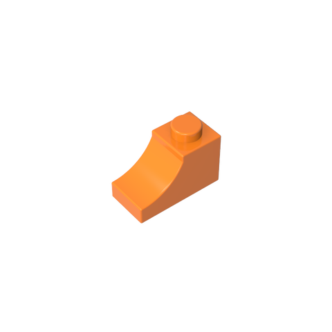 Gobricks,Brick Curved 2 x 1 with Inverted Cutout,78666