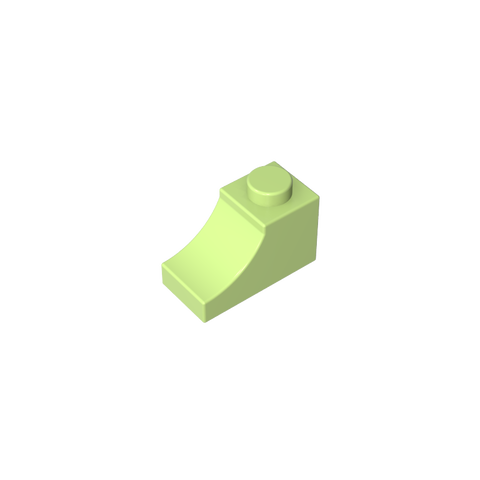 Gobricks,Brick Curved 2 x 1 with Inverted Cutout,78666