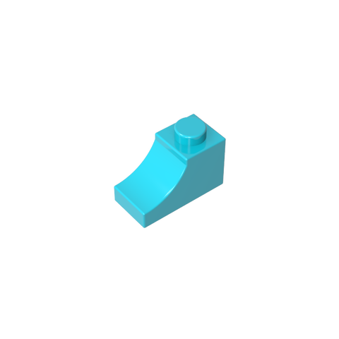 Gobricks,Brick Curved 2 x 1 with Inverted Cutout,78666