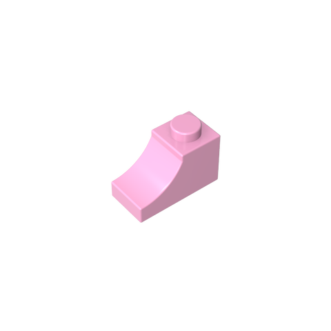 Gobricks,Brick Curved 2 x 1 with Inverted Cutout,78666