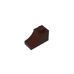 Gobricks,Brick Curved 2 x 1 with Inverted Cutout,78666