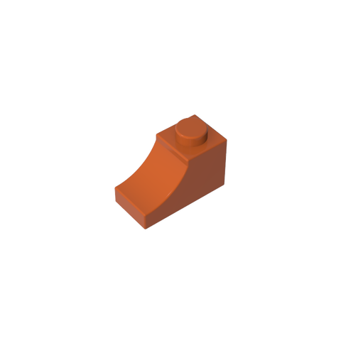 Gobricks,Brick Curved 2 x 1 with Inverted Cutout,78666