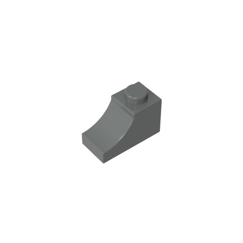 Gobricks,Brick Curved 2 x 1 with Inverted Cutout,78666