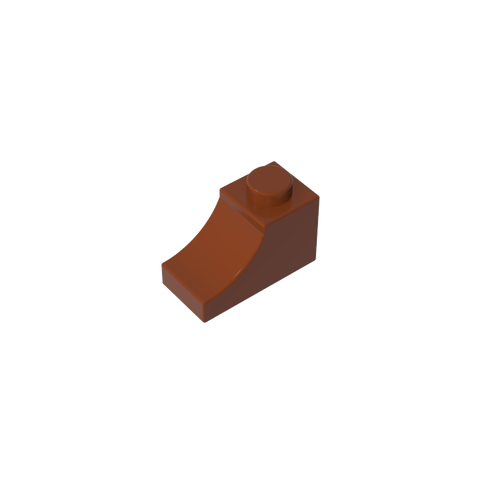 Gobricks,Brick Curved 2 x 1 with Inverted Cutout,78666