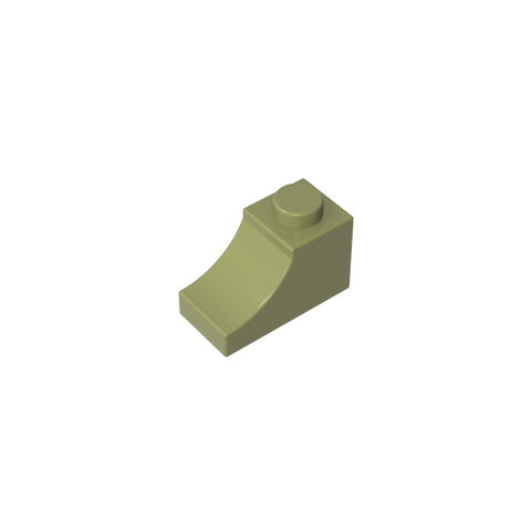 Gobricks,Brick Curved 2 x 1 with Inverted Cutout,78666