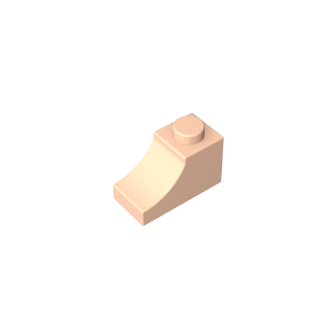 Gobricks,Brick Curved 2 x 1 with Inverted Cutout,78666