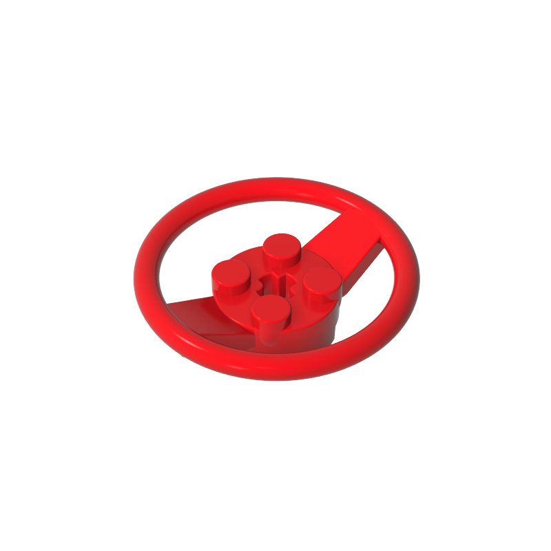 Gobricks,Steering Wheel with 4 Studs on Center,67811
