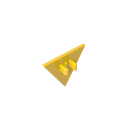 Gobricks,Road Sign Clip-on 2.2 x 2.667 Triangular,30259,39728