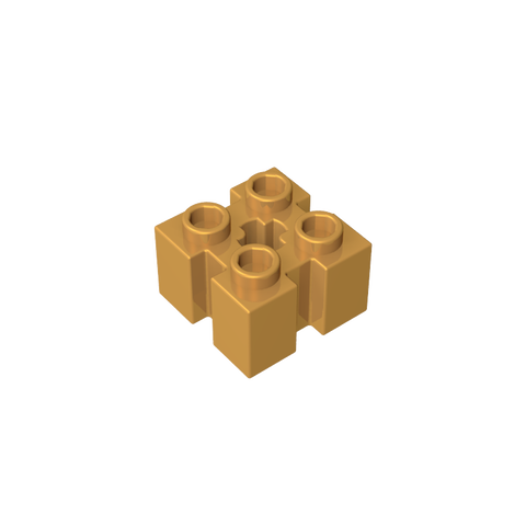 Gobricks,Brick Special 2 x 2 with Grooves and Axle Hole,90258,39683