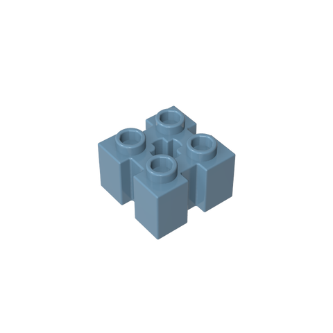 Gobricks,Brick Special 2 x 2 with Grooves and Axle Hole,90258,39683