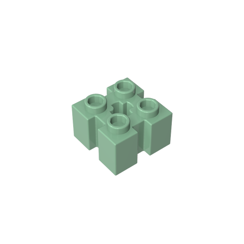 Gobricks,Brick Special 2 x 2 with Grooves and Axle Hole,90258,39683