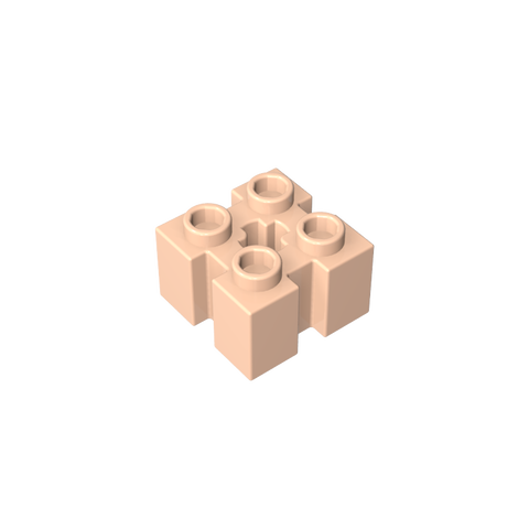 Gobricks,Brick Special 2 x 2 with Grooves and Axle Hole,90258,39683